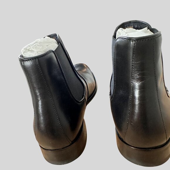 Johnston Murphy Size 11 Mens Leather Full Grain Chelsea Boots India Black - Picture 8 of 12